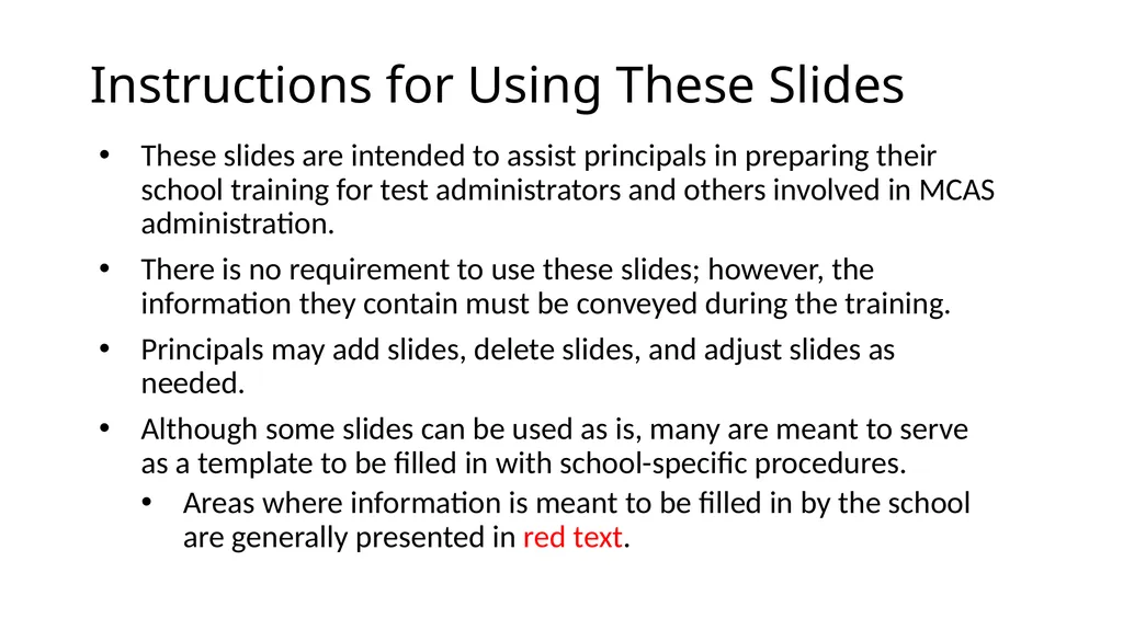 Instructions for Using These Slides These slides