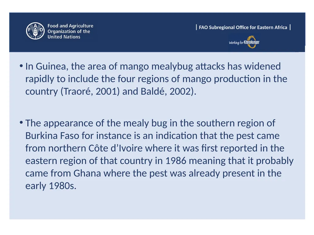 Sub Regional Office for Eastern Africa (SFE), Food - slide 10 of 22