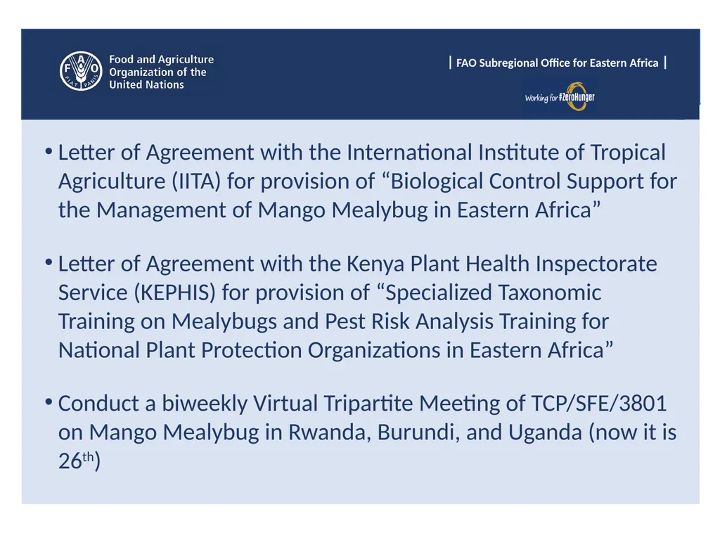 Sub Regional Office for Eastern Africa (SFE), Food - slide 20 of 22
