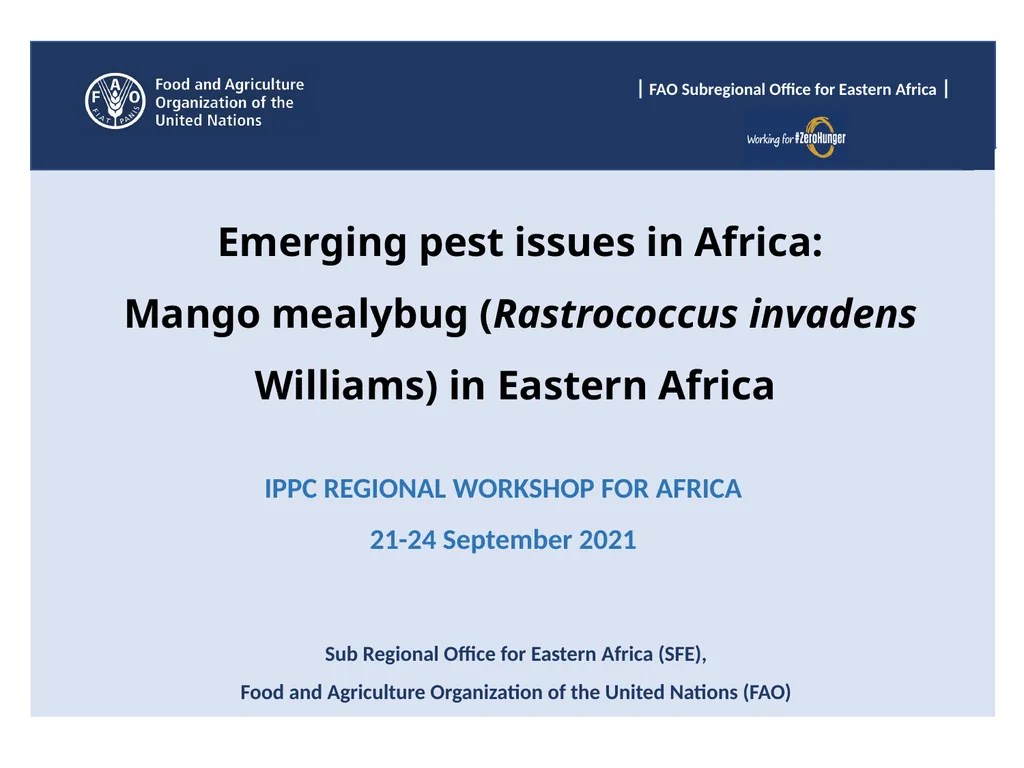 Sub Regional Office for Eastern Africa (SFE), Food - slide 1 of 22