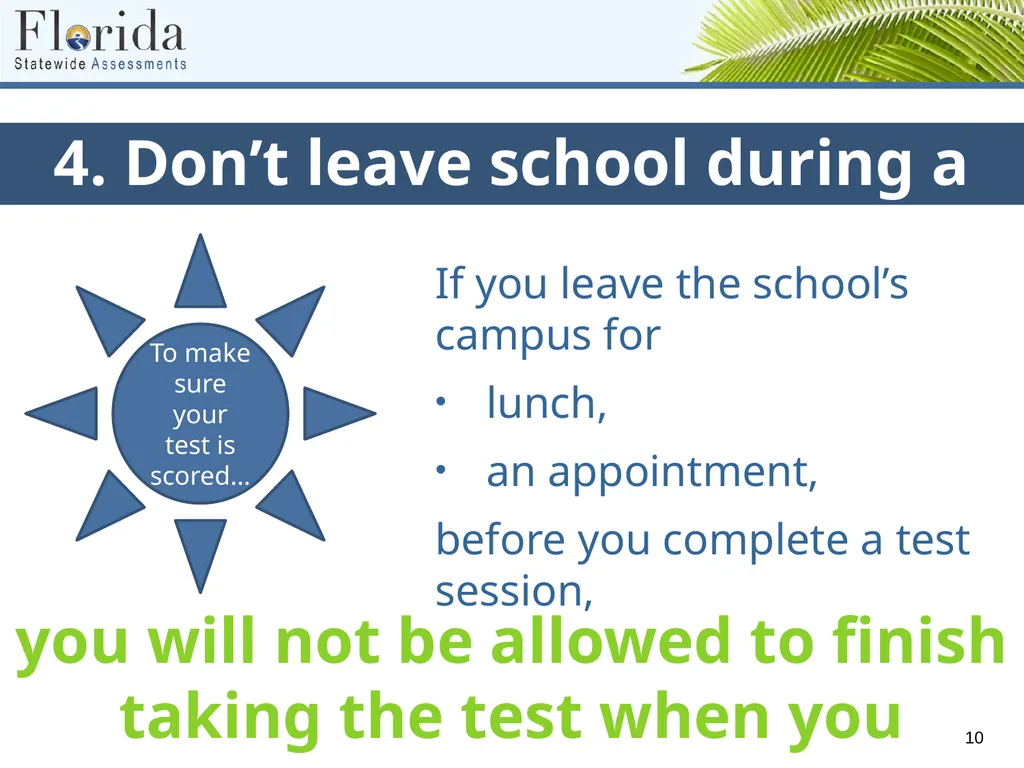 Testing Rules for Computer-Based FSA, NGSSS, and - slide 10 of 19