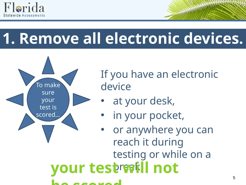 Testing Rules for Computer-Based FSA, NGSSS, and - slide 5 of 19
