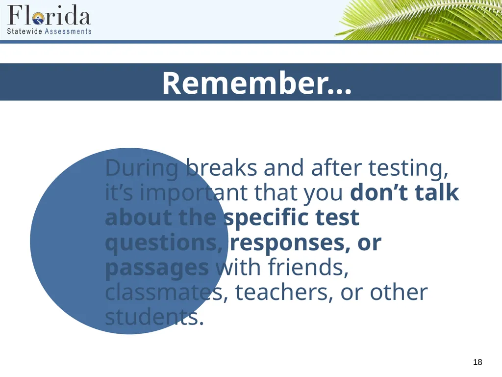 Testing Rules for Computer-Based FSA, NGSSS, and - slide 18 of 19