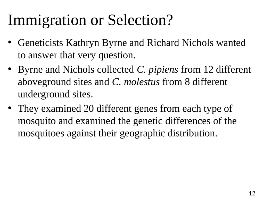 Blood Suckers! A Case Study on Evolution and - slide 12 of 33