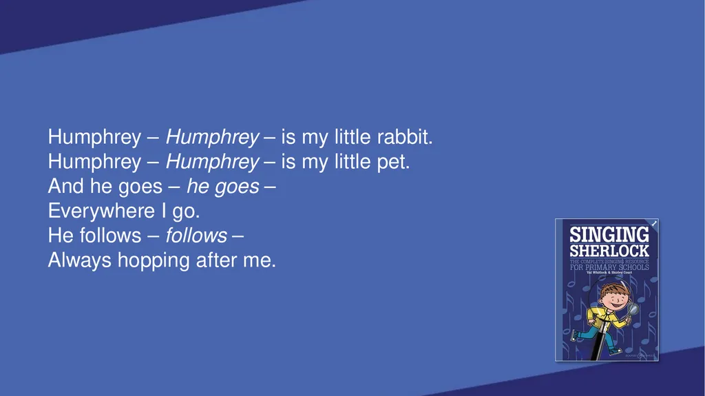 SINGING SHERLOCK 1 LYRICS SHERLOCK’S VOICEBOX [Val - slide 74 of 183