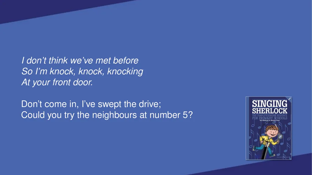 SINGING SHERLOCK 1 LYRICS SHERLOCK’S VOICEBOX [Val - slide 58 of 183