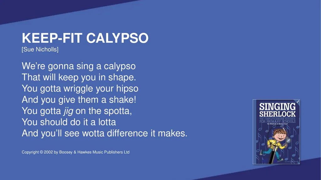 SINGING SHERLOCK 1 LYRICS SHERLOCK’S VOICEBOX [Val - slide 111 of 183