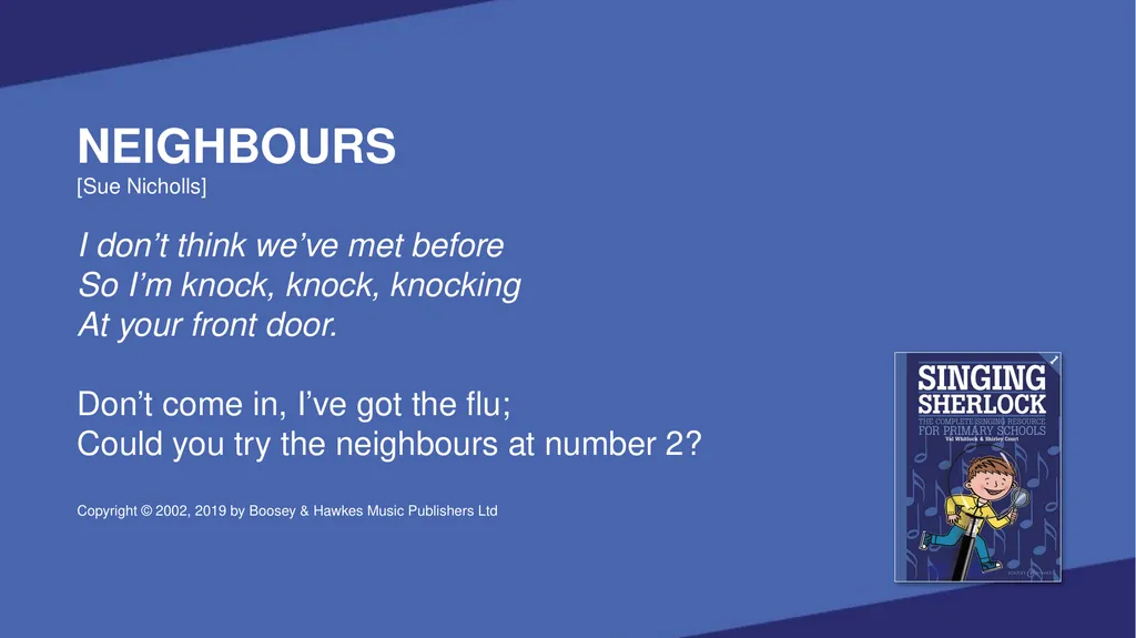 SINGING SHERLOCK 1 LYRICS SHERLOCK’S VOICEBOX [Val - slide 55 of 183