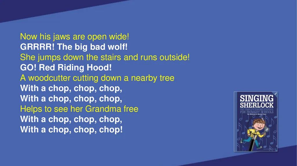 SINGING SHERLOCK 1 LYRICS SHERLOCK’S VOICEBOX [Val - slide 156 of 183