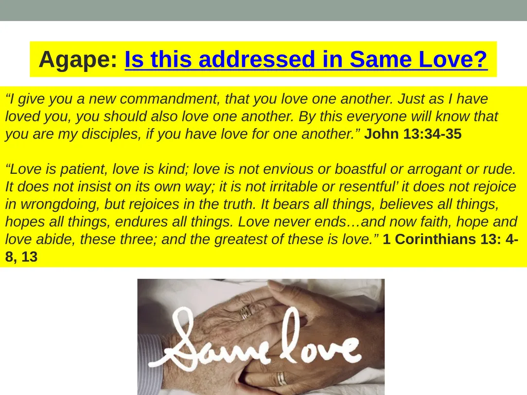 Flexible and Practical based on Agape 1. Love is - slide 12 of 36