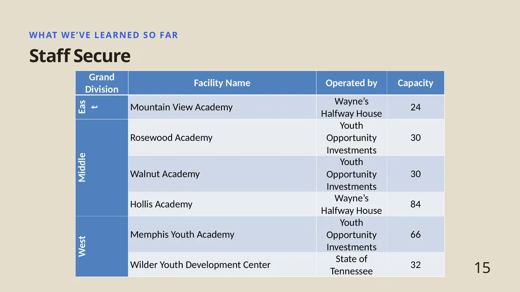 Juvenile Detention Challenges in Tennessee - slide 15 of 24