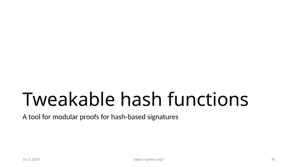 From hash-function security in a post-quantum - slide 39 of 48
