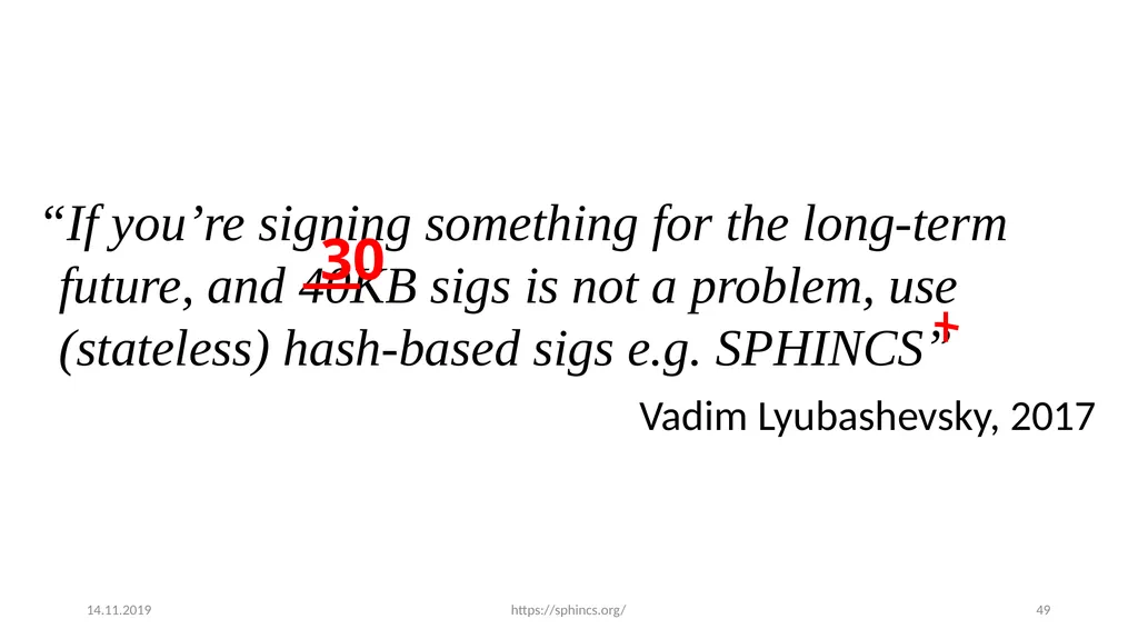 From hash-function security in a post-quantum - slide 48 of 48
