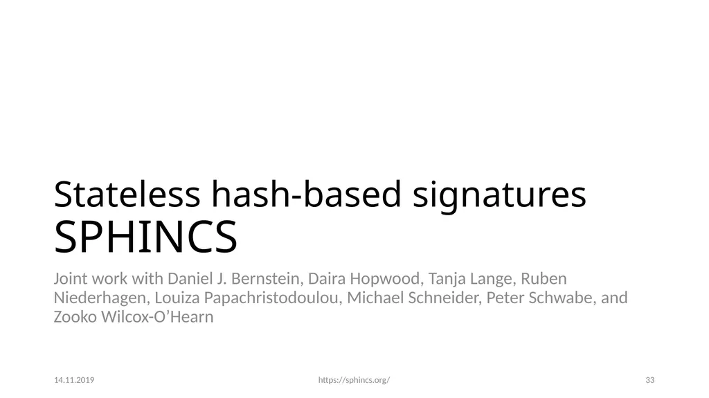 From hash-function security in a post-quantum - slide 32 of 48