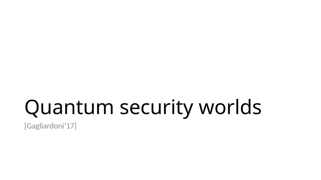 From hash-function security in a post-quantum - slide 6 of 48