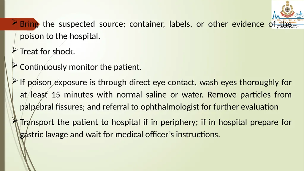 POISONING & SNAKE/ INSECT BITES LESSON -28 BY - slide 10 of 31