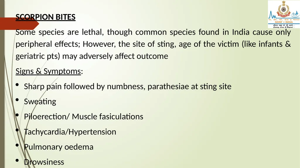 POISONING & SNAKE/ INSECT BITES LESSON -28 BY - slide 29 of 31