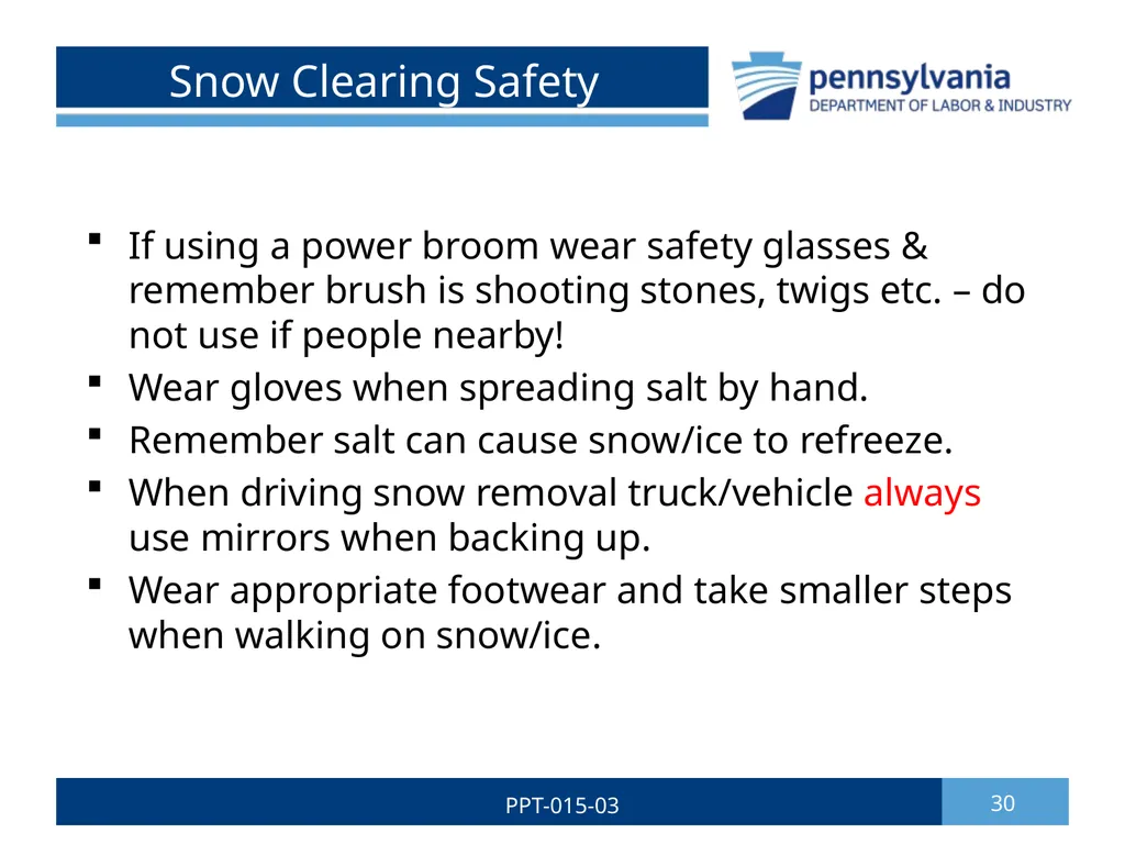 GROUNDSKEEPING SAFETY 1 PPT-015-03 Bureau of - slide 30 of 35