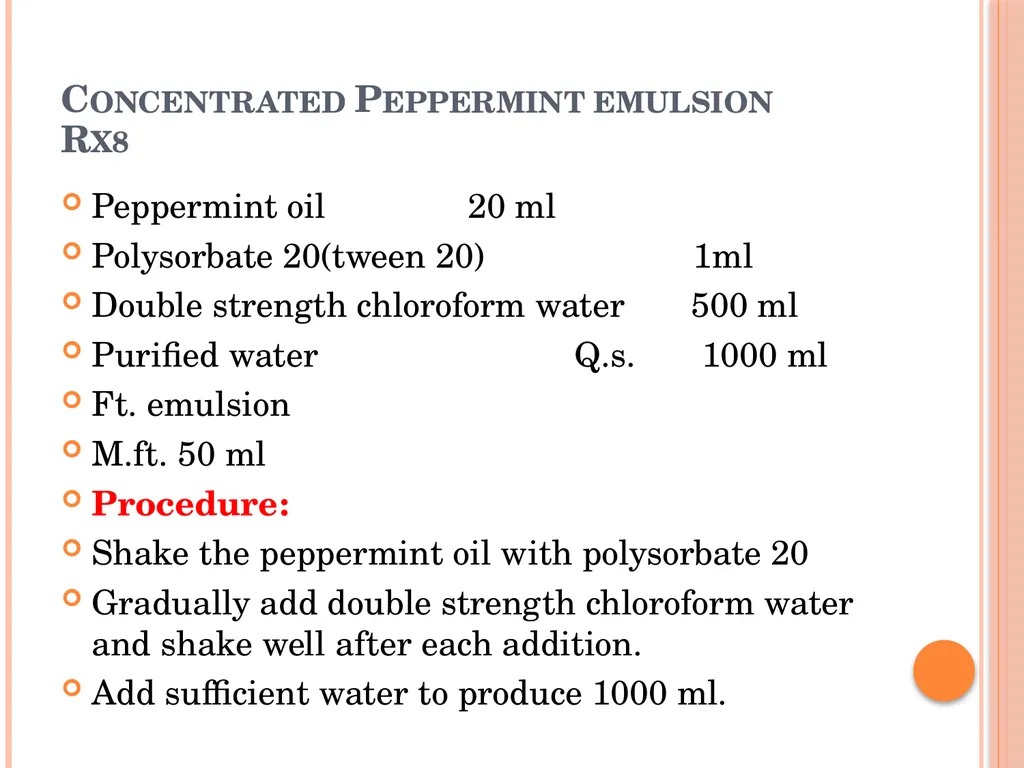 Emulsions EMULSIONS An emulsion is a dispersion in - slide 25 of 33