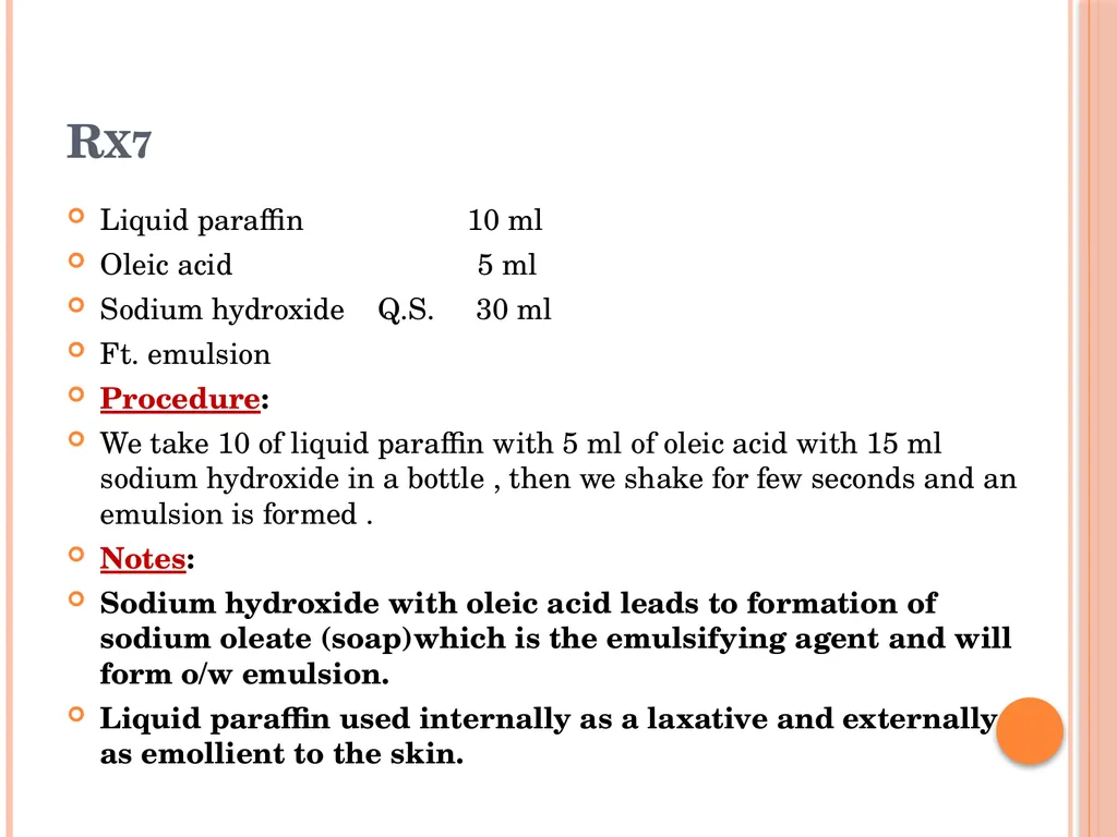 Emulsions EMULSIONS An emulsion is a dispersion in - slide 23 of 33