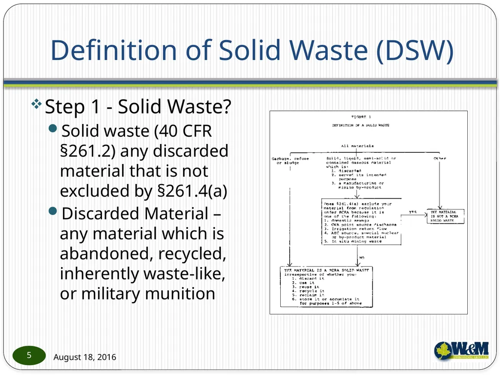 Solid and Hazardous Waste - New Hazardous - slide 5 of 28