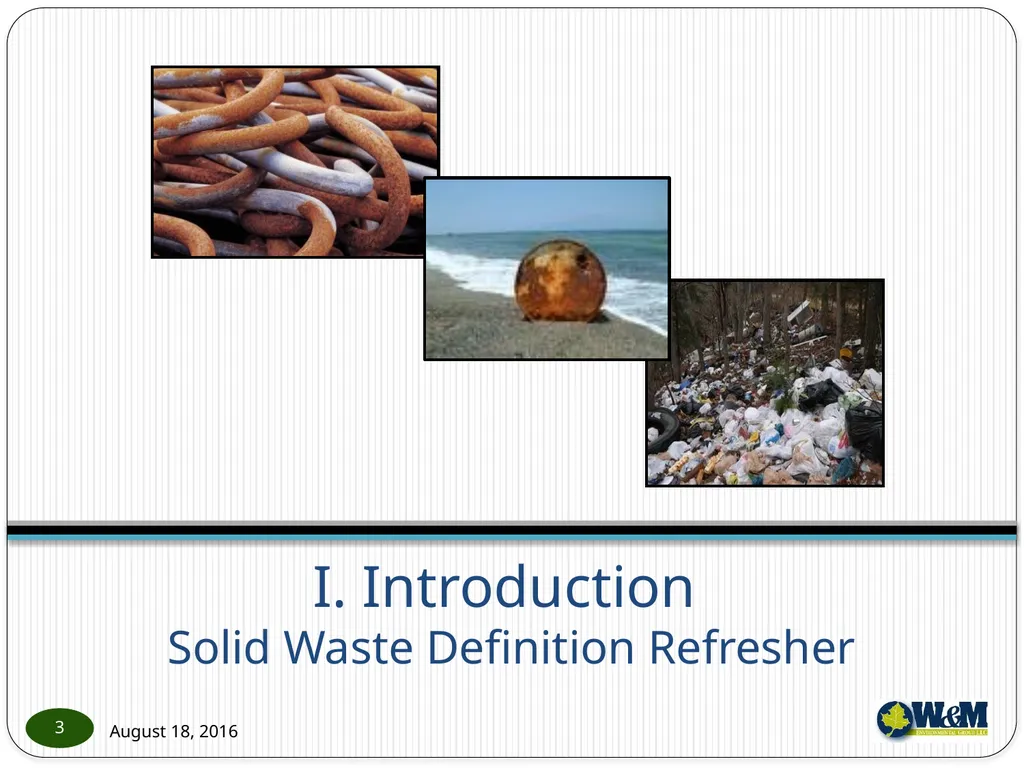 Solid and Hazardous Waste - New Hazardous - slide 3 of 28
