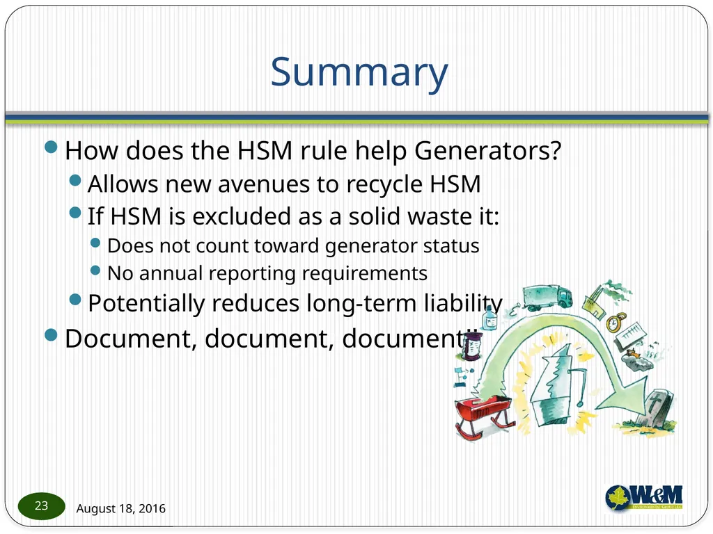 Solid and Hazardous Waste - New Hazardous - slide 23 of 28