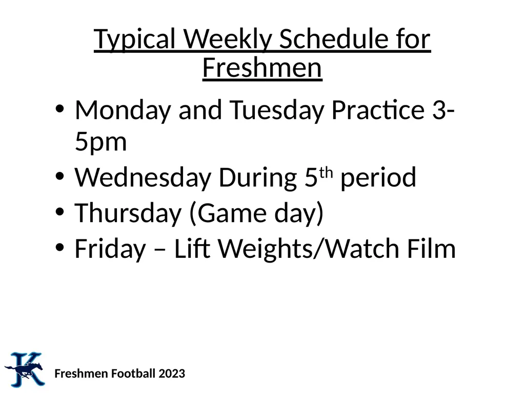 KHS Mustang Football # SFAW Agenda Introductions - slide 9 of 9