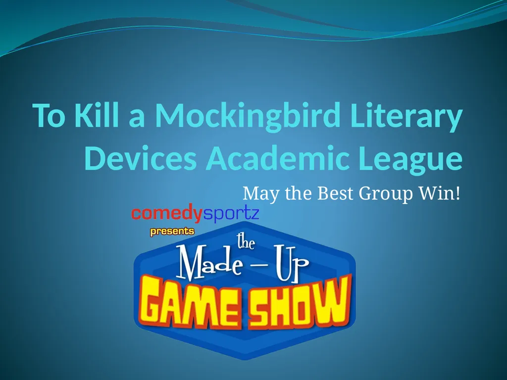 To Kill a Mockingbird Literary Devices Academic