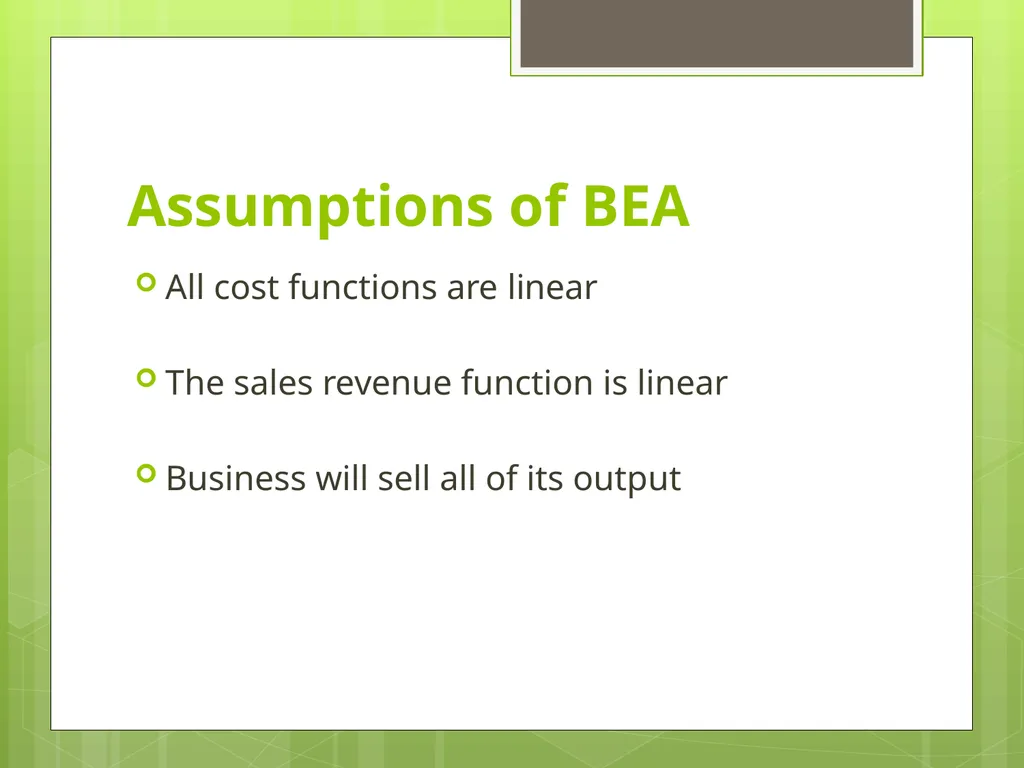 Unit 3.3 Break-even Analysis Source: Business - slide 35 of 48