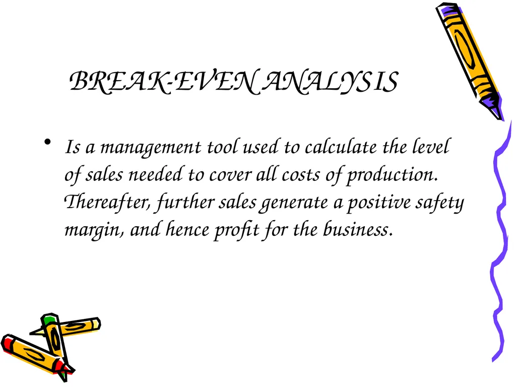 Unit 3.3 Break-even Analysis Source: Business - slide 40 of 48