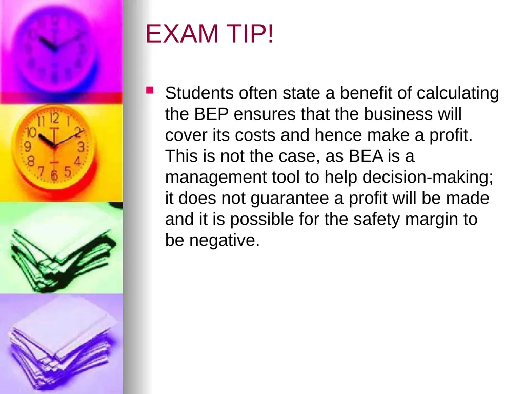 Unit 3.3 Break-even Analysis Source: Business - slide 37 of 48