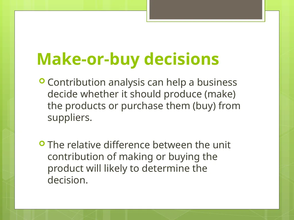 Unit 3.3 Break-even Analysis Source: Business - slide 11 of 48