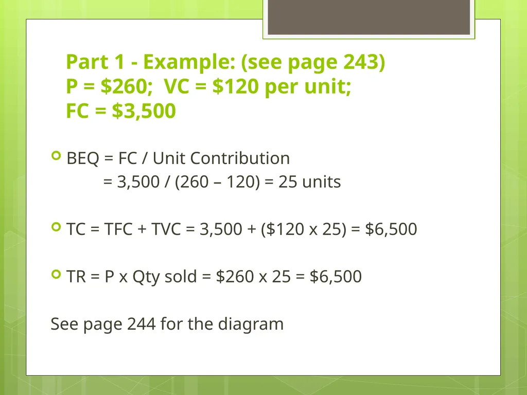 Unit 3.3 Break-even Analysis Source: Business - slide 25 of 48