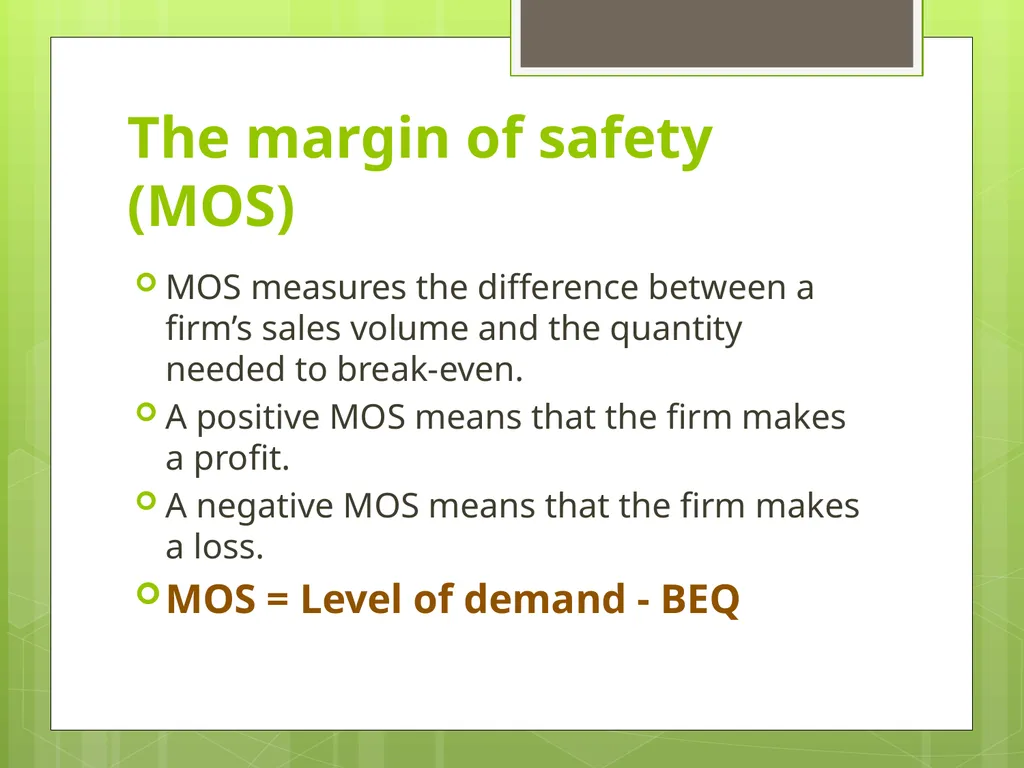 Unit 3.3 Break-even Analysis Source: Business - slide 21 of 48