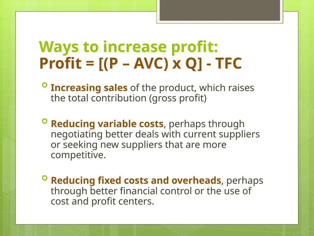 Unit 3.3 Break-even Analysis Source: Business - slide 4 of 48