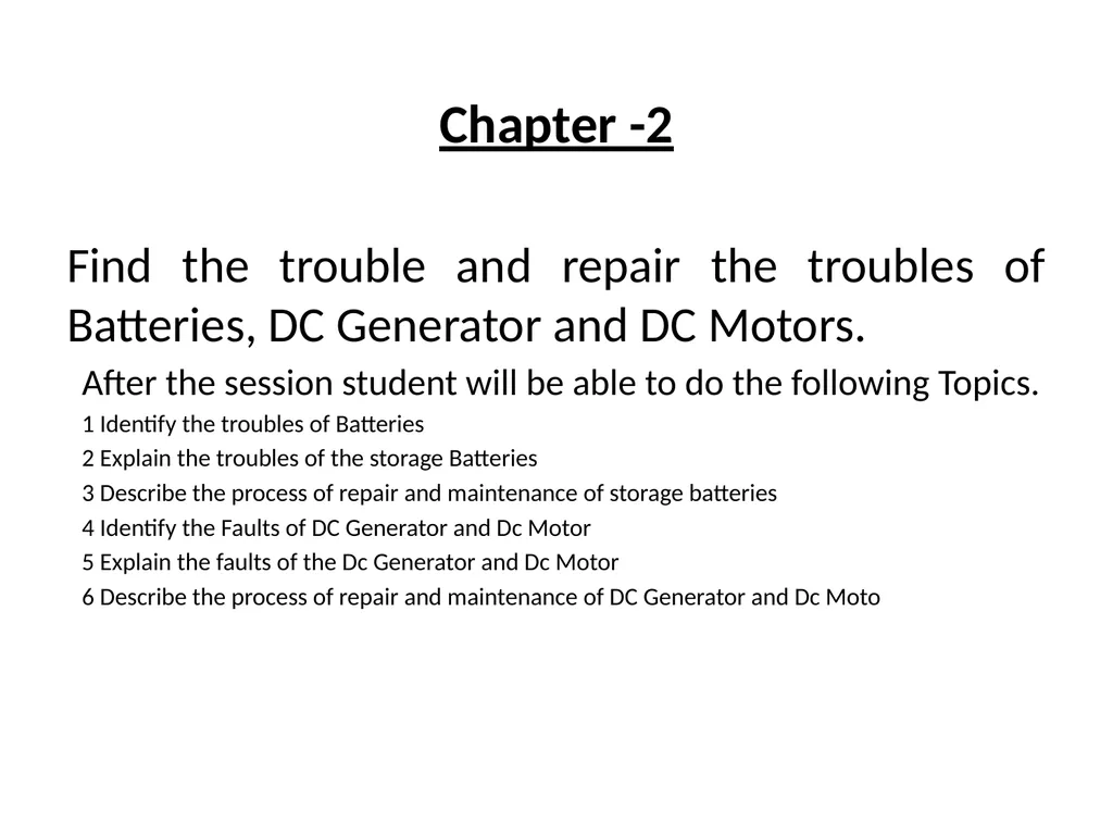 TESTING AND MAINTENANCE OF ELECTRICAL EQIPMENT - slide 6 of 21