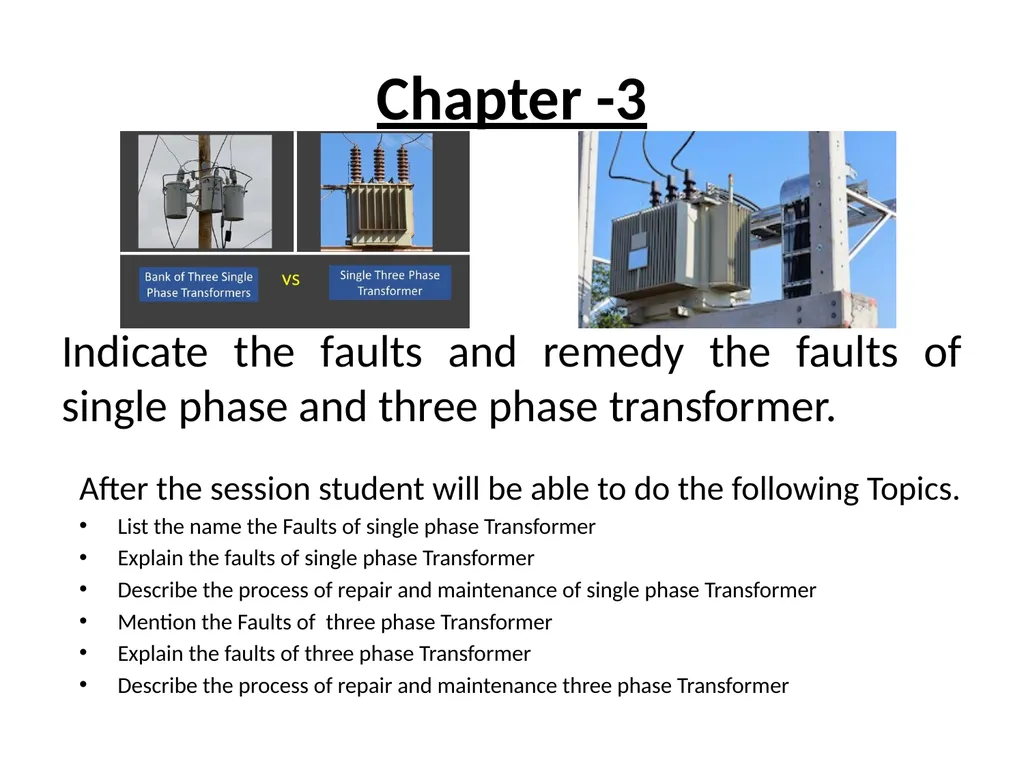 TESTING AND MAINTENANCE OF ELECTRICAL EQIPMENT - slide 10 of 21
