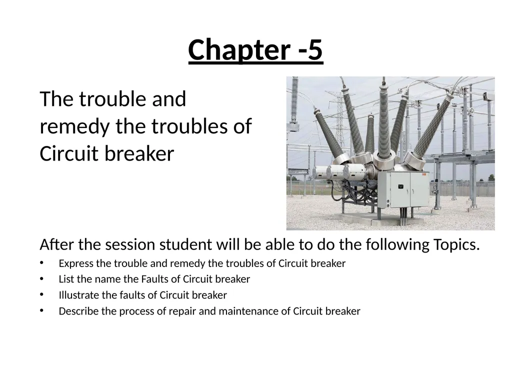 TESTING AND MAINTENANCE OF ELECTRICAL EQIPMENT - slide 19 of 21