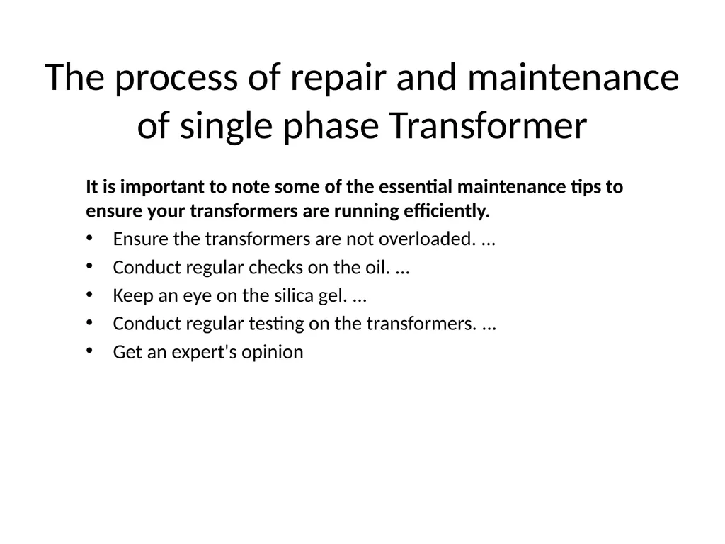 TESTING AND MAINTENANCE OF ELECTRICAL EQIPMENT - slide 12 of 21