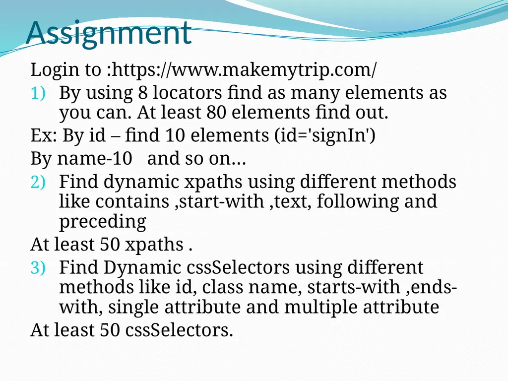 Selenium Locators There are 8 locators in selenium - slide 45 of 46