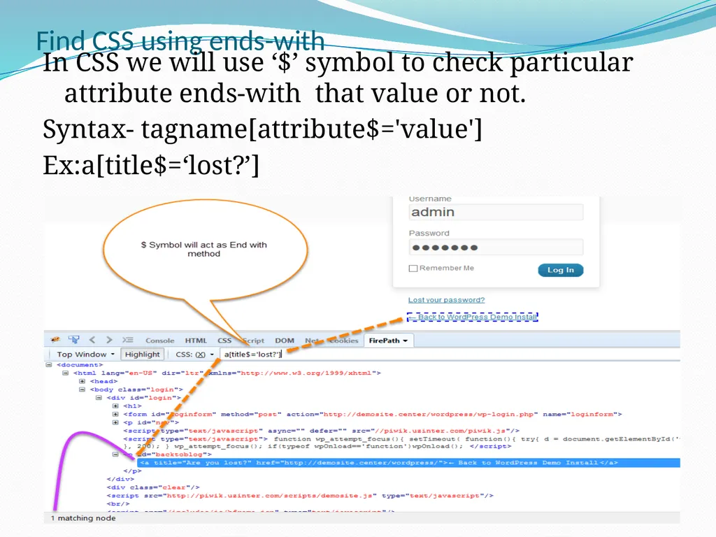 Selenium Locators There are 8 locators in selenium - slide 42 of 46