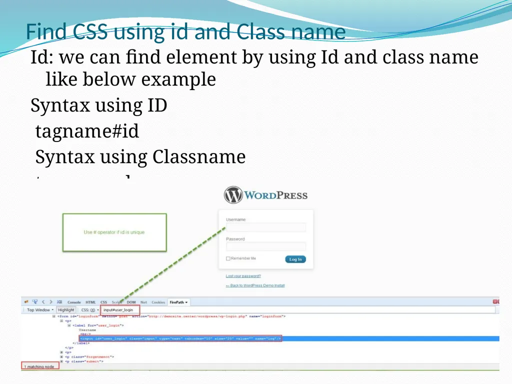 Selenium Locators There are 8 locators in selenium - slide 38 of 46