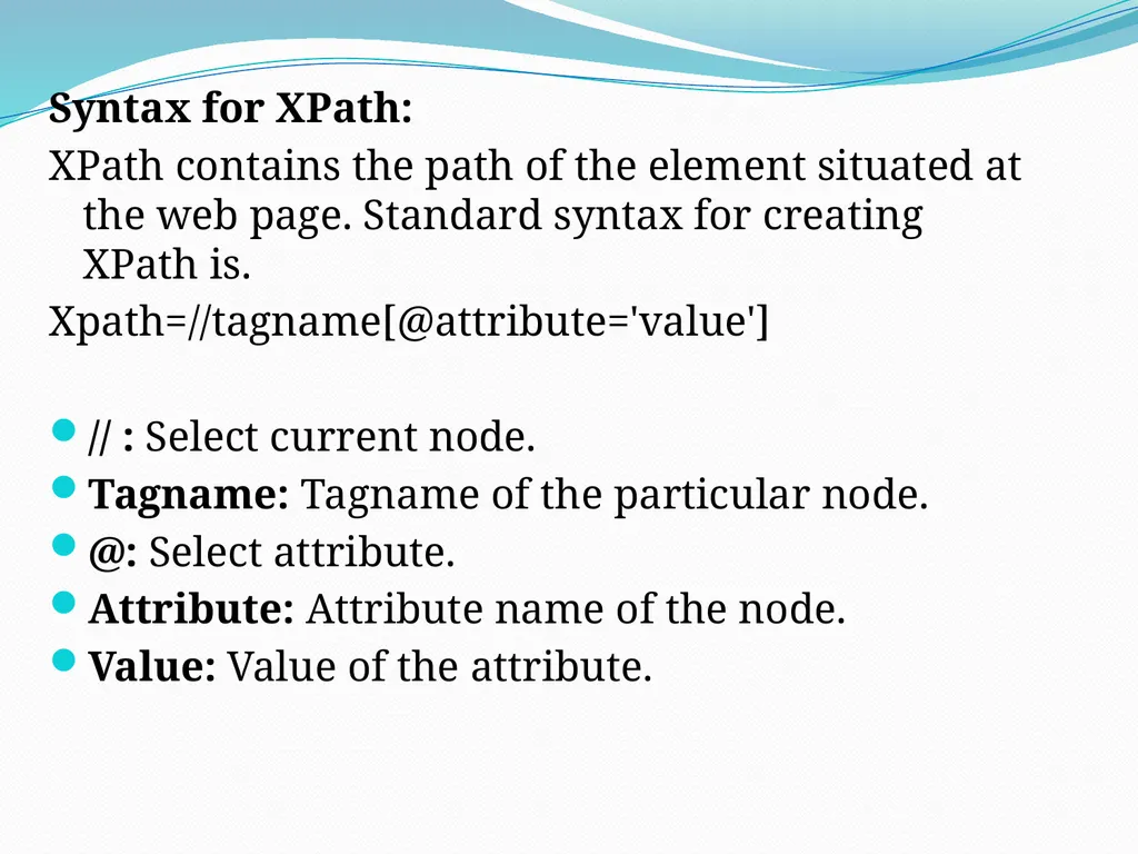 Selenium Locators There are 8 locators in selenium - slide 20 of 46