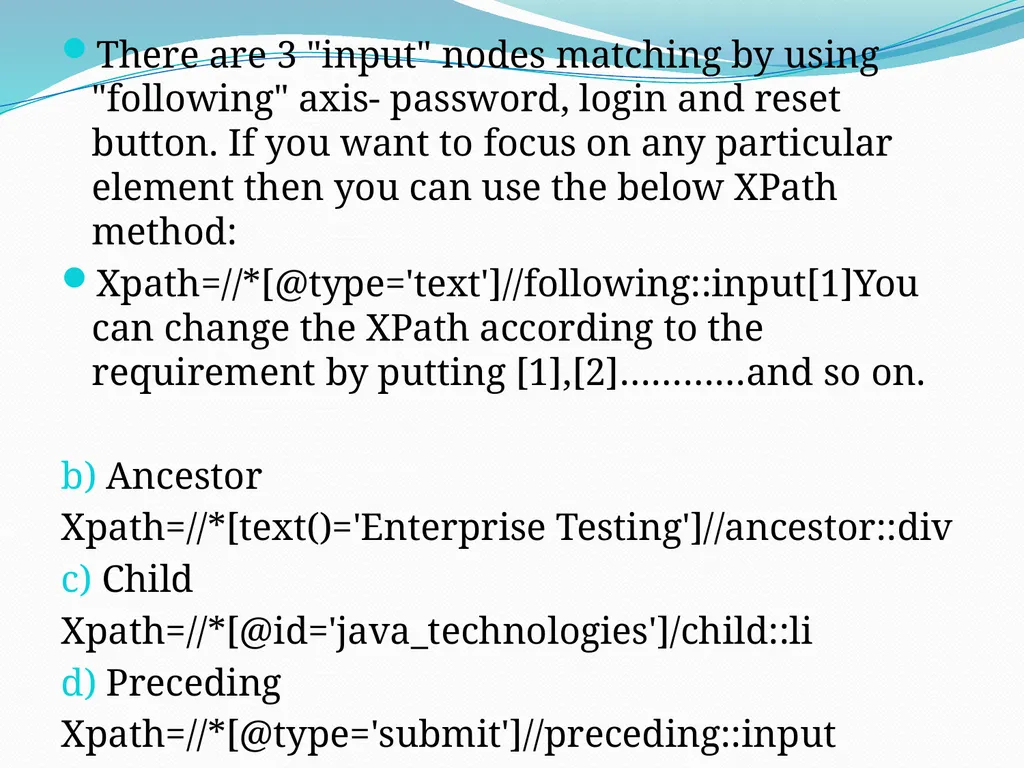 Selenium Locators There are 8 locators in selenium - slide 36 of 46