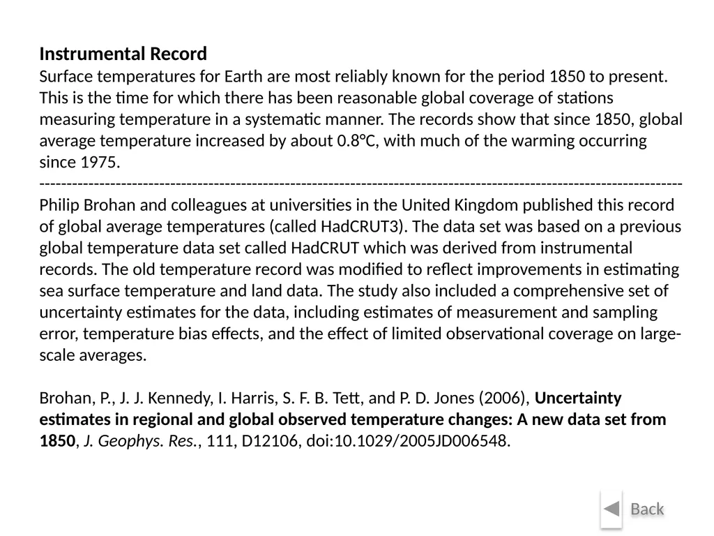 Climate Change: Present, Past, and Future Based on - slide 16 of 42