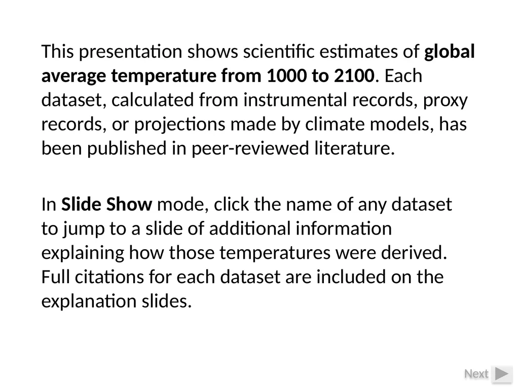 Climate Change: Present, Past, and Future Based on - slide 3 of 42