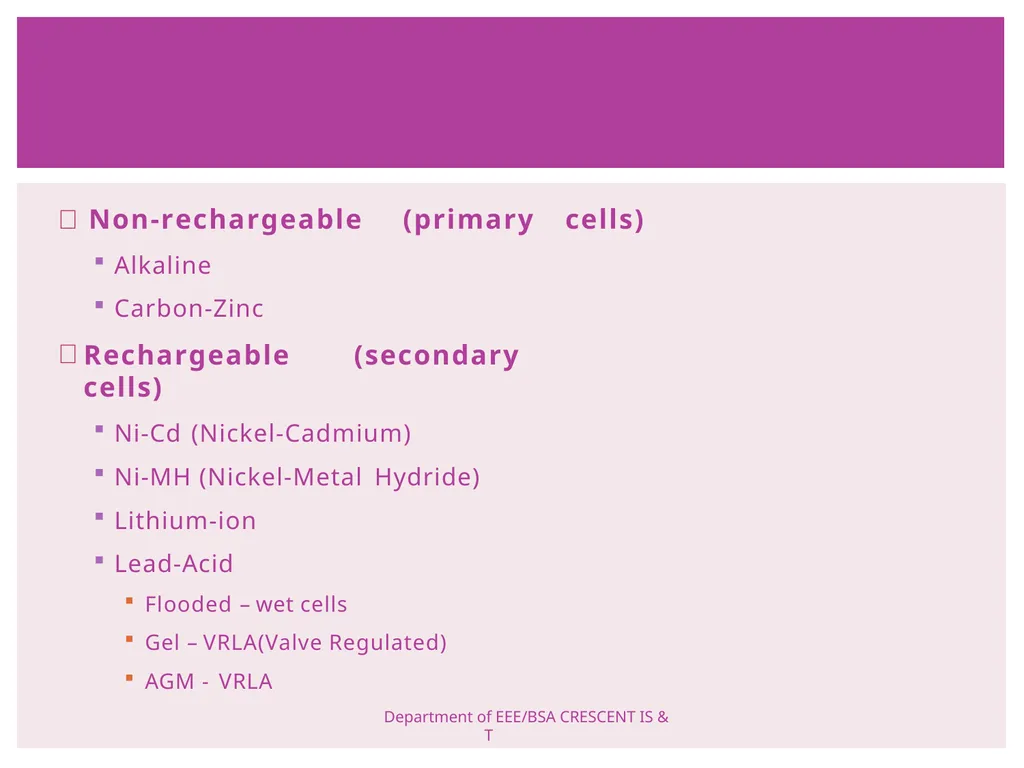 ELECTRIC VEHICLE TECHNOLOGY BATTERIES PREPARED BY - slide 3 of 33