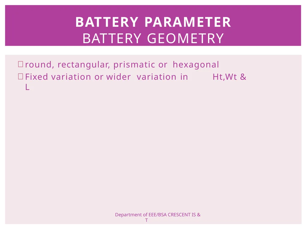 ELECTRIC VEHICLE TECHNOLOGY BATTERIES PREPARED BY - slide 21 of 33