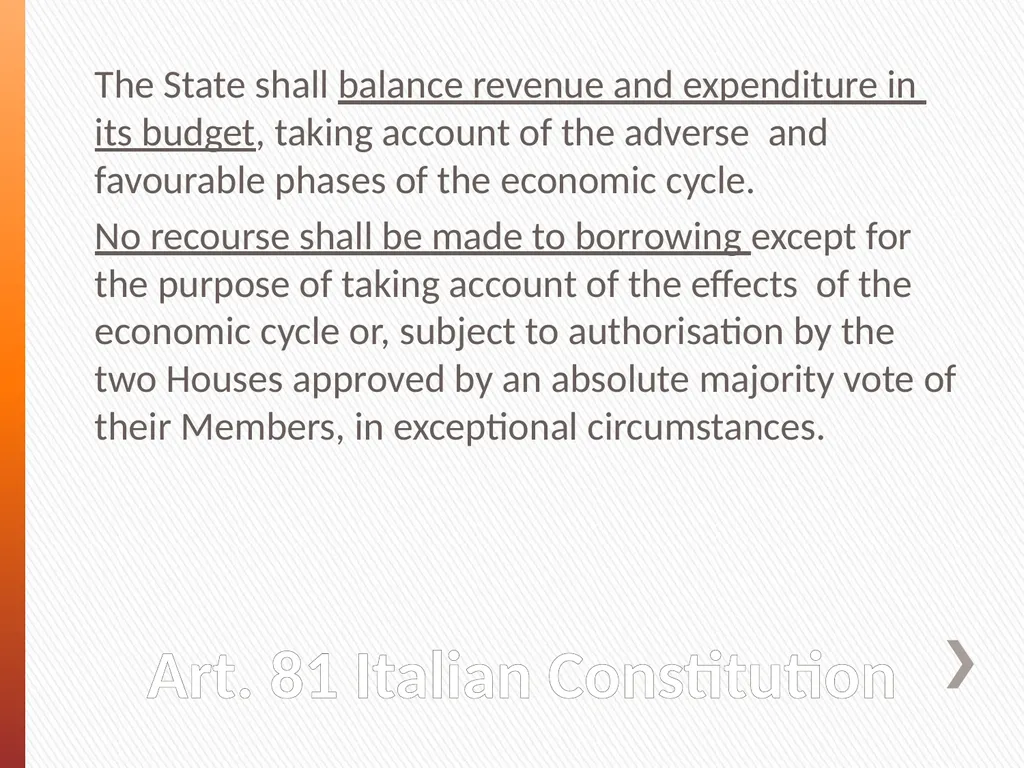 Europe 2020 and the European Economic Governance: - slide 13 of 25